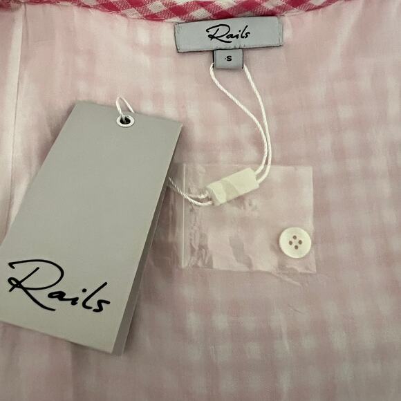 Rails Malia Plaid Gingham Spaghetti Strap Mini Dress Size S - Picture 7 of 14